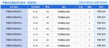 温州到杭州汽车票多少