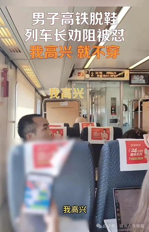 男子高铁上脱鞋还打劝阻者被行拘