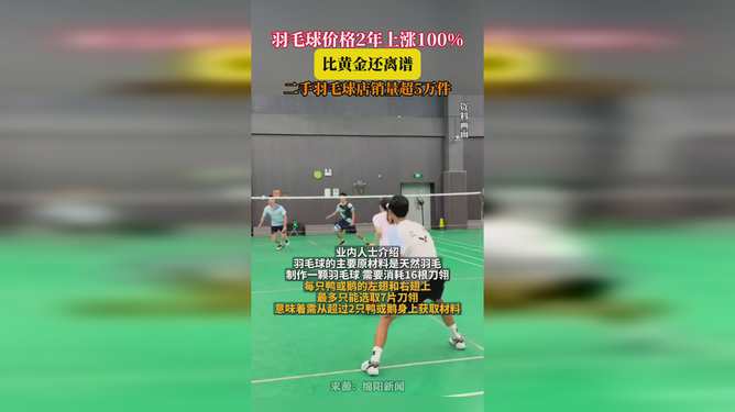 羽毛球涨幅超过黄金 羽毛球涨幅超过黄金